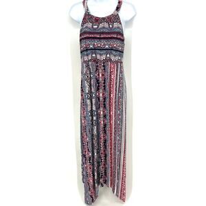 Soma Paisley Asymmetrical Shark Bite Hem Maxi Dress Size Small